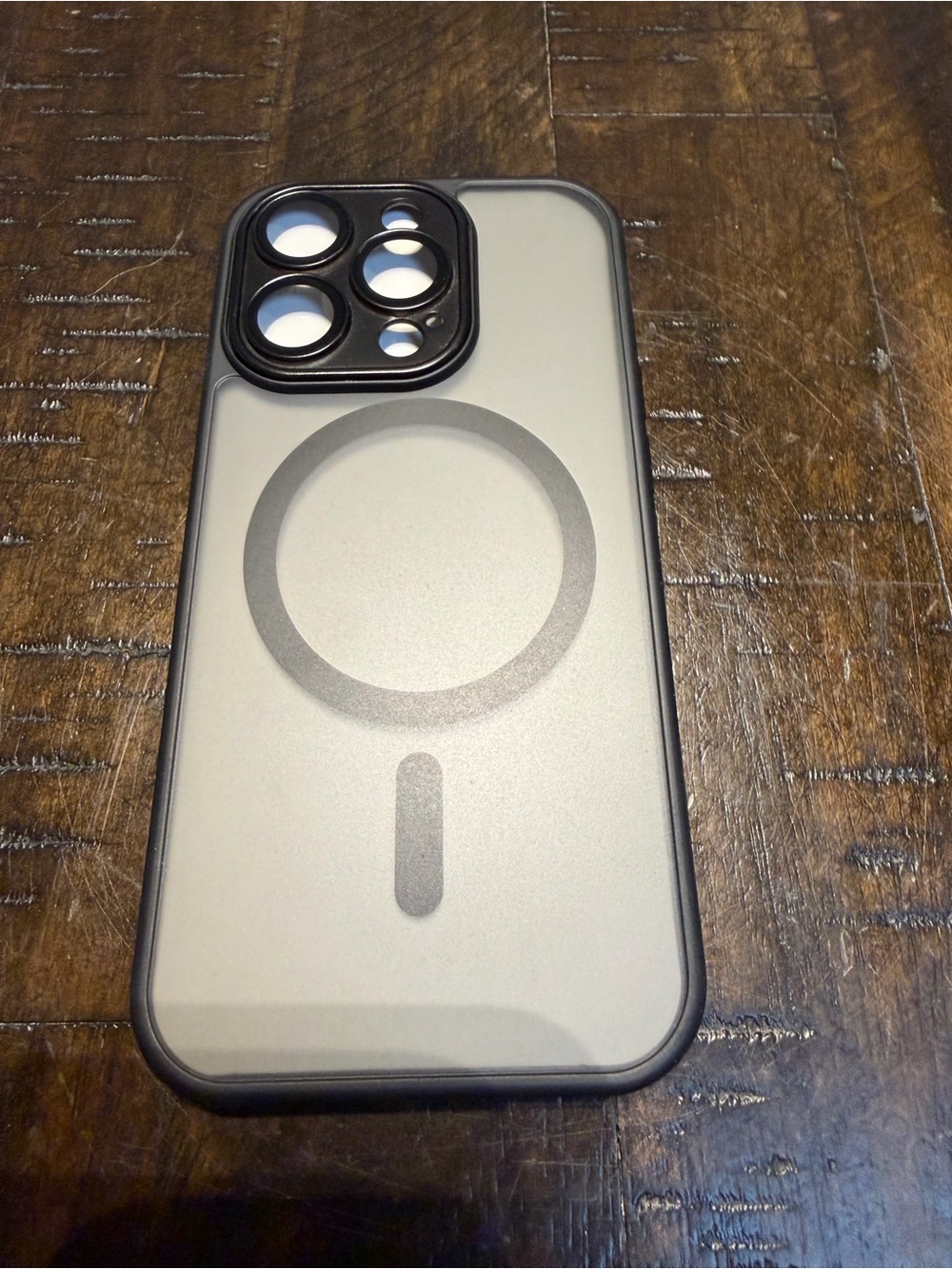 iPhone 14 Pro Phone Case - Transparent MagSafe with Black Camera Protector
